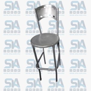 03.- Silla Alta (Banco Bar) Tubular Plastico Negro