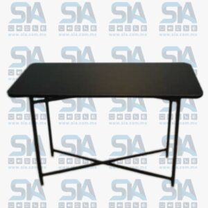 10.- Mesa Tubular Melamina 1.20x60 mts. (Negra)